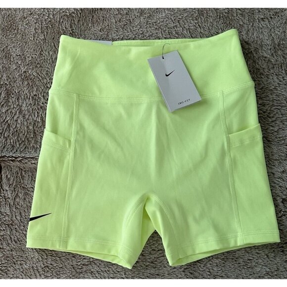 Nike Advantage Dri-FIT Tennis Shorts Women's Barely Volt/Black Elastic Waist New - Picture 3 of 16